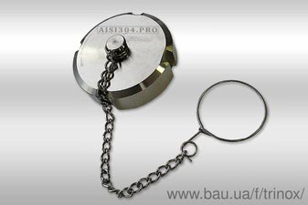 Гайка глуха нержавіюча з ланцюжком Dn 40 AISI 304 &mdash; Тринокс